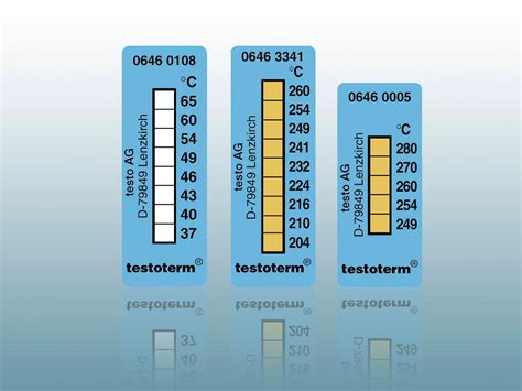 Temperature Measuring Strips With 14 Temperature Zones Testo Se