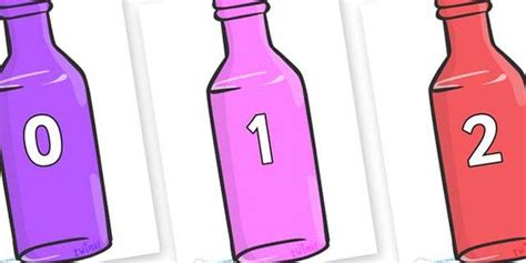 Numbers 0 100 On Bottles Number Flashcards Flashcards Childrens