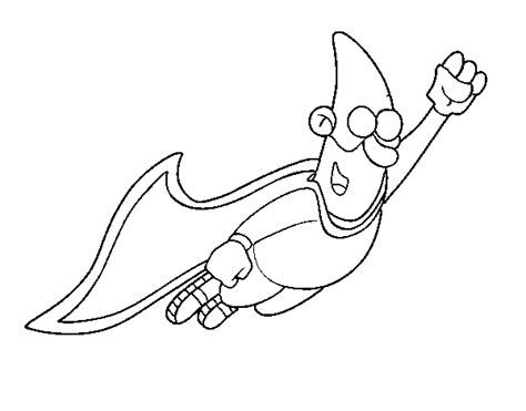 Superhero Flying Coloring Page