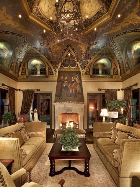 Bright four seasons room with fireplace, cathedral ceiling skylights, large windows and sliding doors that open to patio. Photo Page | HGTV