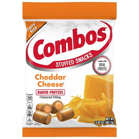 Combos Cheddar Cheese Pretzel Baked Snacks 135 Oz Bag