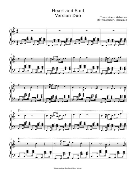 Heart And Soul Sheet Music For Piano Solo