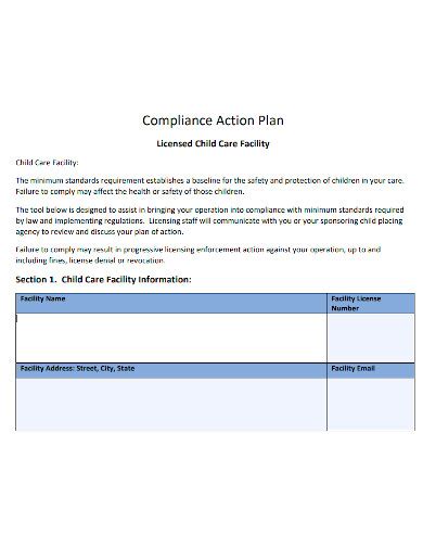 Free 10 Compliance Action Plan Samples Corrective Risk Audit