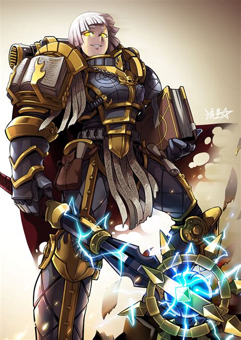 Ryuusei Mark Ii Lorgar Warhammer 40k Highres 1girl Armor Belt
