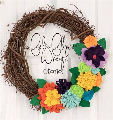 This Gorgeous Felt Flower Wreath Needs To Be Hanging In Your Home
