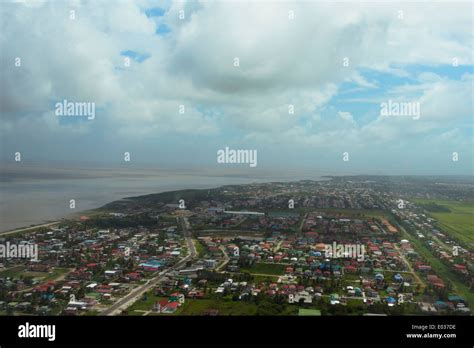 Aerial View Of Georgetown Guyana Stock Photo Alamy