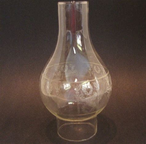 Antique Glass Chimney For Oil Lamp 3 Inch Base By Okanaganvintage