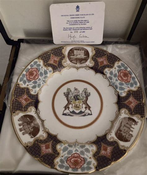 Royal Crown Derby Derbyshire Plate Limited Edition No 151 Of 1000