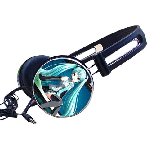 Mllse Hatsune Miku Anime Headphone Earphone Music Headphones Gaming
