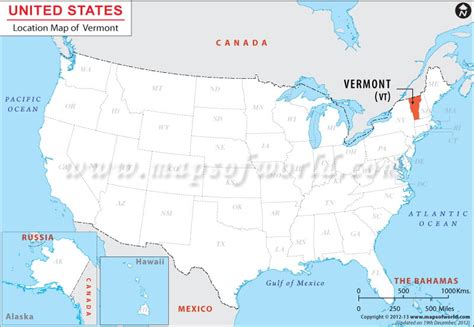 Where Is Vermont Located Location Map Of Vermont