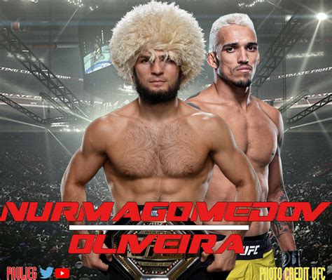 Khabib Nurmagomedov vs Charles Oliveira MMA Photo