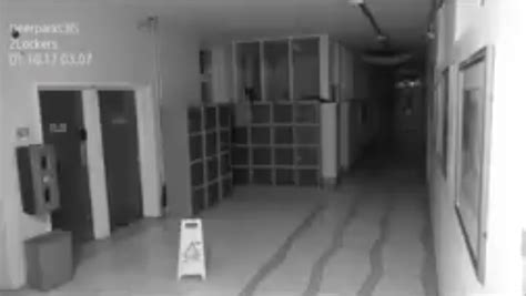 High School Security Cam Catches Ghost Haunting The Halls Video