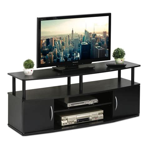 Furinno Jaya 47 In Blackwood Particle Board Tv Stand Fits Tvs Up To 50
