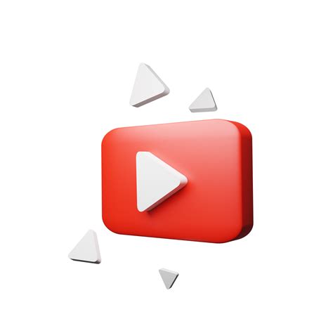 3d Youtube Logo Icon Isolated On Transparent Background 37795991 Png