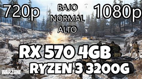 Call Of Duty Warzone Rx 570 4gb Ryzen 3 3200g Low Medium High