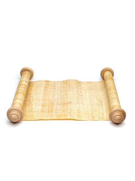 Papyrus scroll blanc with two wooden rods 100x30cm