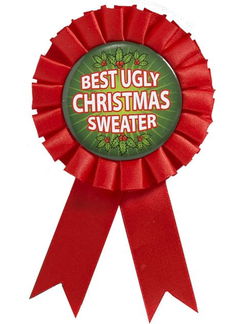 Best Ugly Christmas Sweater Award Ribbon