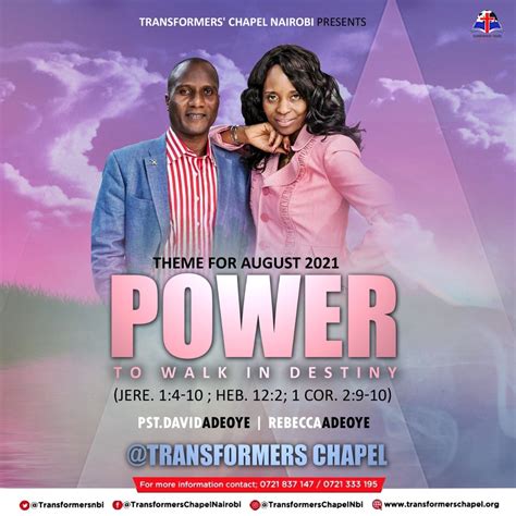 Happy New Month Of August Transformers Chapel Nairobi Facebook