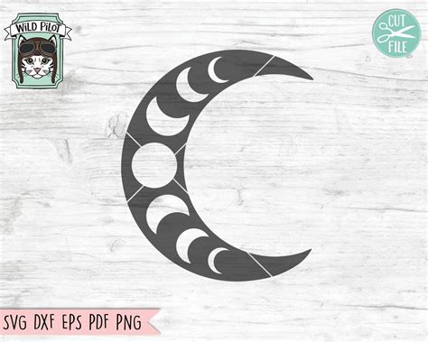 Moon Phases Svg File Moon Cut File Moon Phases Cut File Moon Svg