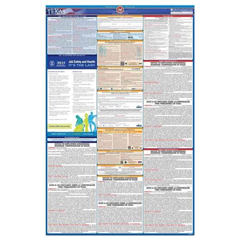 2021 Texas Labor Law Poster State Federal Osha In One Single