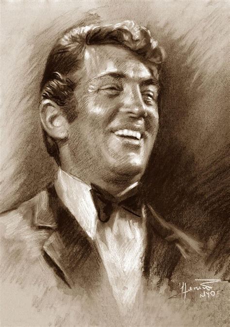 Dean Martin By Ylli Haruni ~ Charcoal Pastel On Canson Paper Dean
