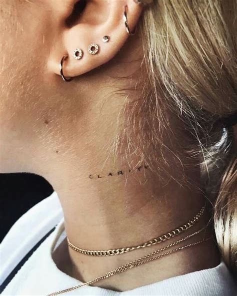 Small Side Neck Tattoos Female Best Design Idea