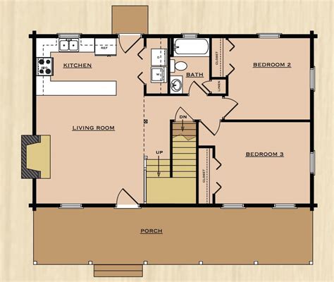 2 Bedroom Log Cabin Floor Plans Geniustews