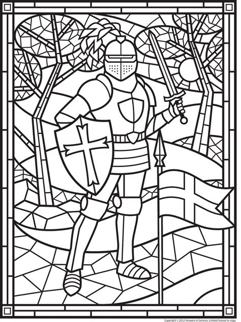 Printable Medieval Coloring Pages Stained Glass Aleahropobrien