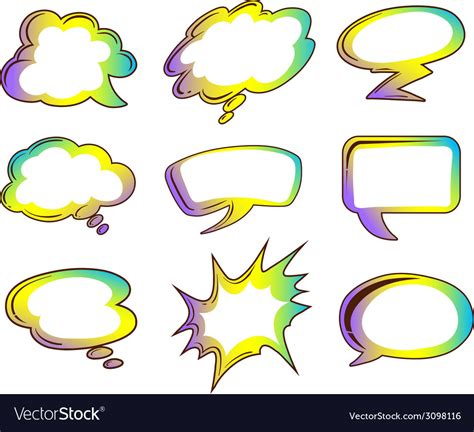 A Group Of Empty Callouts Royalty Free Vector Image