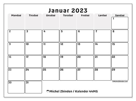 Kalender Januar 2023 Til Print “44ms” Michel Zbinden Da
