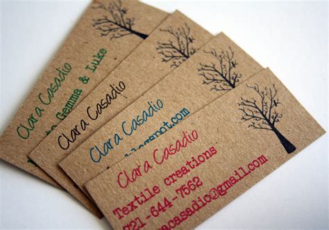 Recycled Kraft Paper Business Cards The Print Shop