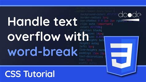 The Word Break Property In CSS Use This To Handle Text Overflow