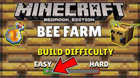 Bee Farm Honey Farm Honeycomb Farm Minecraft Bedrock Edition Youtube