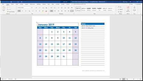 9 Top Place To Find Free Calendar Templates For Word
