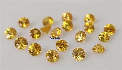 Aaa Natural Yellow Sapphire 3mm Natural Yellow Sapphire Loose Round