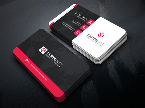 Security Company Corporate Business Card Template Graphic Prime