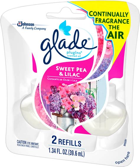 2 Pack Glade Plug Ins Scented Oil Air Freshener Refill Sweet Pea