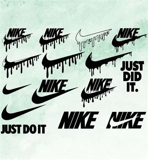 Nike Dripping Drip Just Do It Logo Bundle Sports Brand Svg Png Etsy