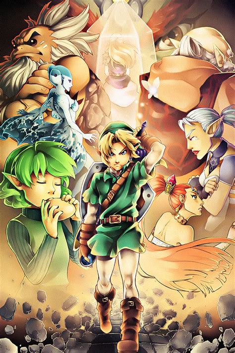 The Legend Of Zelda 25th Anniversary Ocarina Of Time Poster My Hot