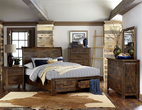 Modern bedroom white rustic bedroom cottage bedroom decor farmhouse bedroom the lasting traditions bedroom set by american woodcrafters is an updated traditional group inspired by 18th bandera 5 piece bedding set by hiend accents. Homelegance Jerrick Sleigh Platform Storage Bedroom Set ...