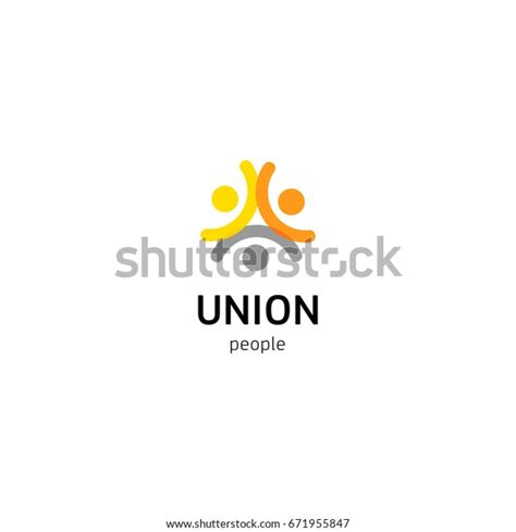 People Union Vector Logo Common People Stock Vector Royalty Free