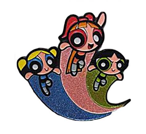 Powerpuff Girls Group Metal Enamel 1 Inch Tall Pin Ebay