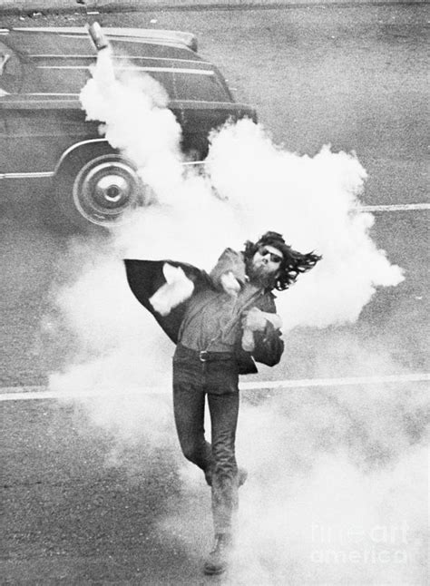 Anti War Demonstrator Throwing Tear Gas Photograph By Bettmann Fine