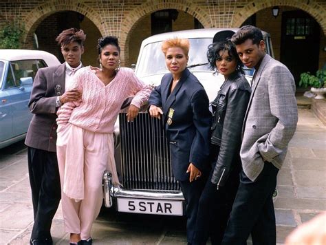 British Pop Group 5 Star Posing In Front Of Their Bentley 1988 R