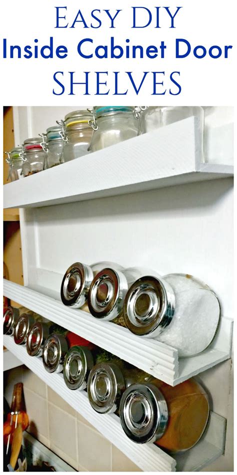 It's the perfect size for drying cabinet doors and parts in your finishing department. DIY Inside Cabinet Door Shelf - Create and Babble