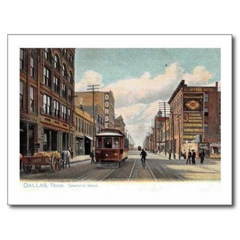 Commerce St Dallas Texas 1905 Vintage Postcard Zazzle Vintage