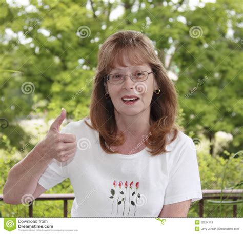 Lady With Thumbs Up Stock Image Image Of Smile Beautiful