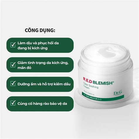 Kem D Ng Dr G R E D Blemish Clear Soothing Cream Dr G Vietnam