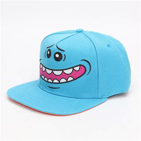 Cartoon Rick And Morty Hat Mr Meeseeks Whimsy Adjustable Casquette