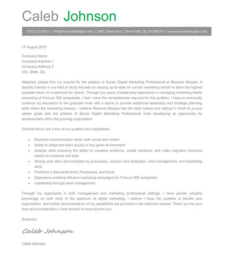 Use our cover letter template to create your cover letter. The Caleb Cover Letter Template | Resume Shoppe